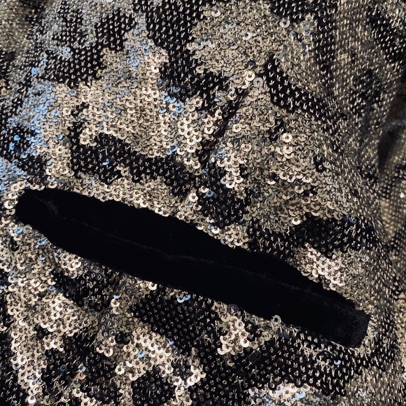 NWOT FREE PEOPLE Ari tiger striped sequin jacket - Picture 11 of 11